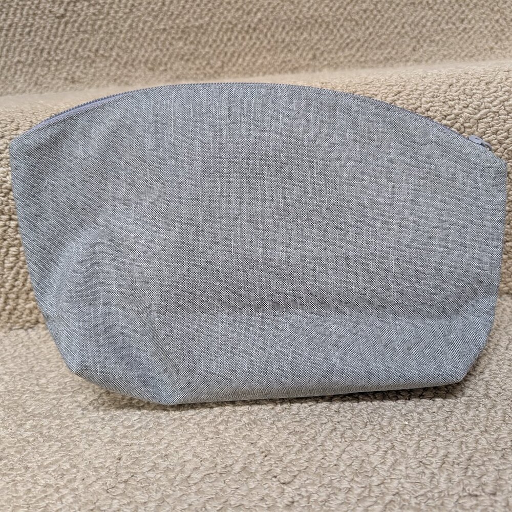 Vera Bradley Large MicroFiber Gray Cosmetic Bag